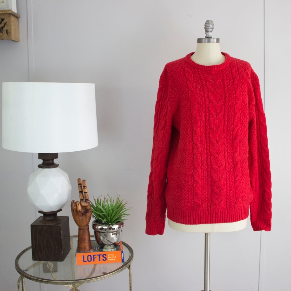 Reiss Red Crewneck Sweater